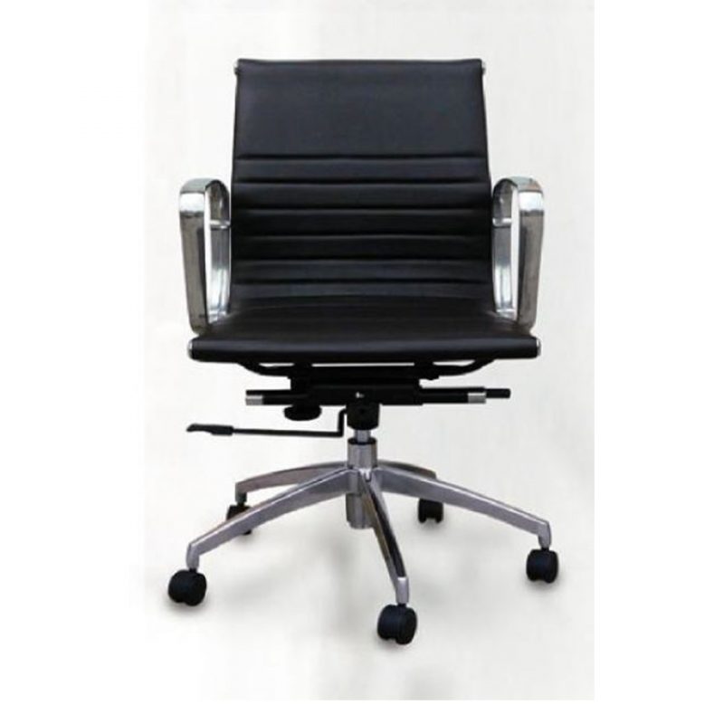 Mid Back Office Chair Half Leather D 092B 1 
